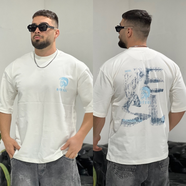 تیشرت 2نخ Diesel سفید