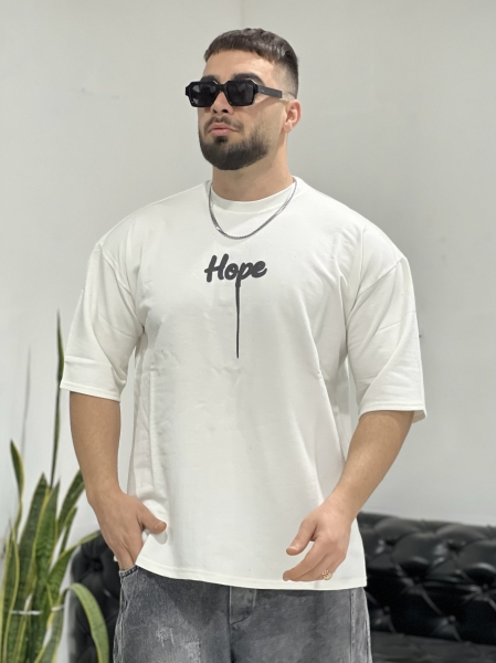 تیشرت 2نخ Hope سفید