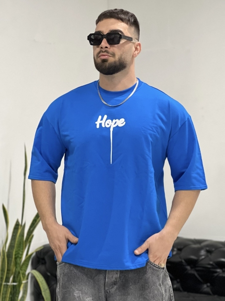 تیشرت 2نخ Hope آبی