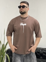 تیشرت 2نخ Hope قهوه ای