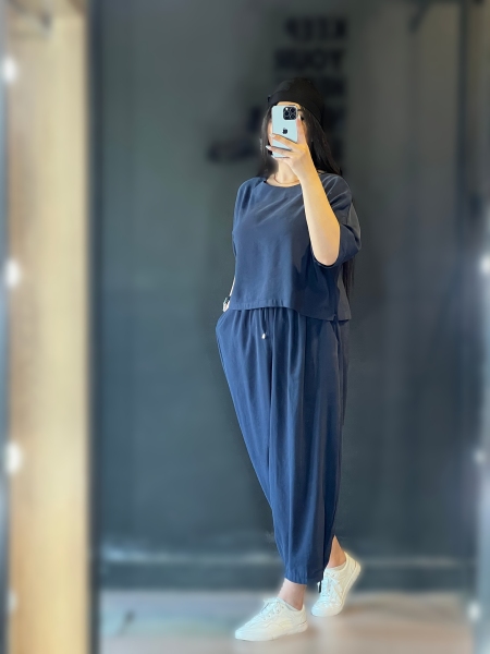 ست بلوز شلوار خمره ای سیلک