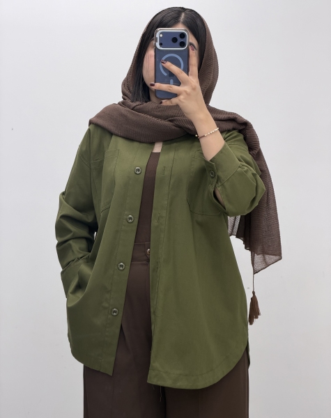 مانتو کتان قد 78 رنگی