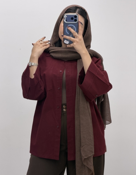 شومیز استین دکمه دلسا