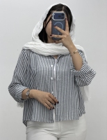 کراپ لینن راه راه ساده