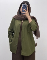 مانتو کتان قد 78 رنگی