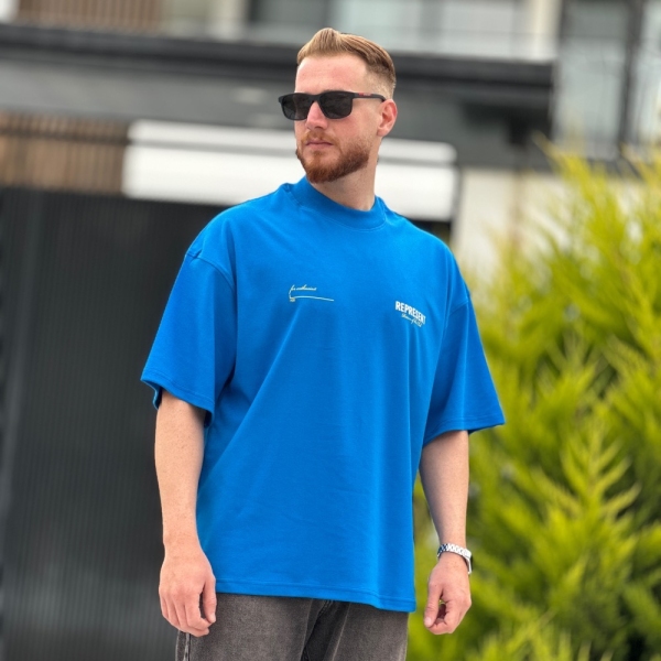 تیشرت REPRESENT آبی کاربنی