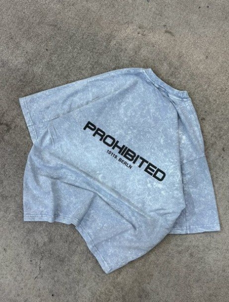 تیشرت سنگشور PROHIBITED آبی آسمانی