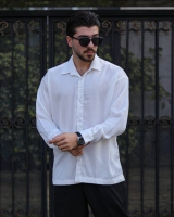 پیراهن مردانه آستین بلند FASHION سفید