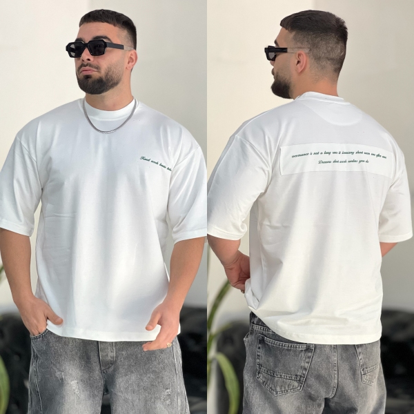 تیشرت 2نخ dream سفید
