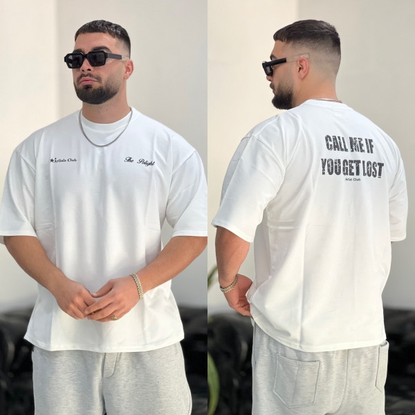 تیشرت 2نخ Club سفید