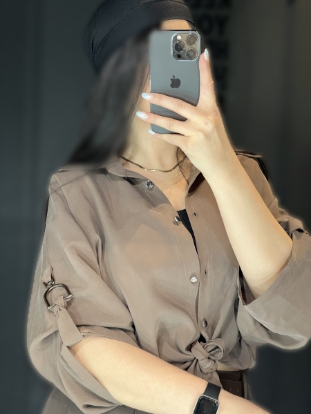 شومیز گره ای آستین سگک