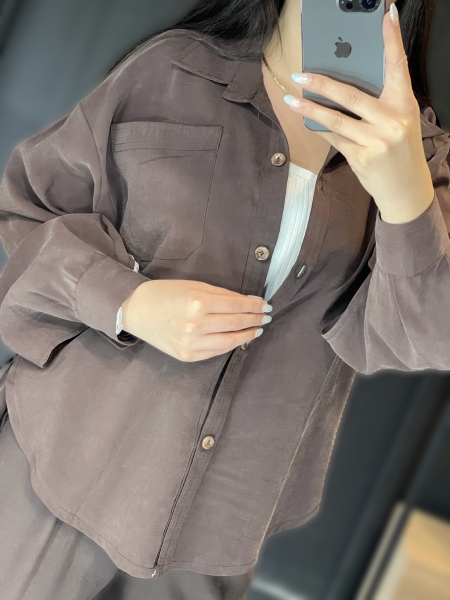 شومیز تک جیب سیلک