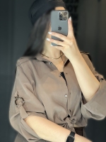شومیز گره ای آستین سگک