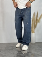 شلوار نیم بگ جین Zara آبی تیره کد 99