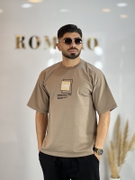 تیشرت دونخ پنبه گلدوزی Gray موکا