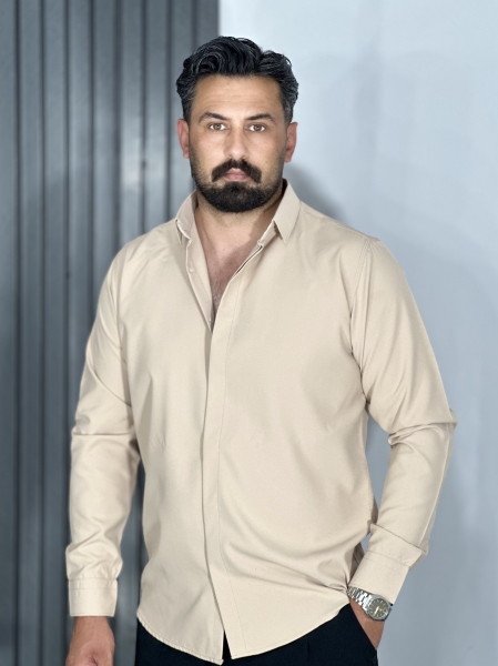 پیراهن دوشین مردانه رنگ کرم