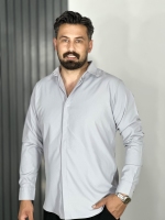 پیراهن دوشین مردانه رنگ طوسی روشن