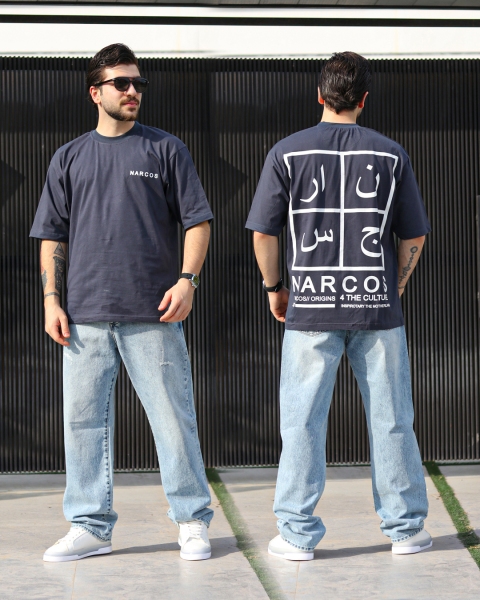 تیشرت NARCOS طوسی تیره