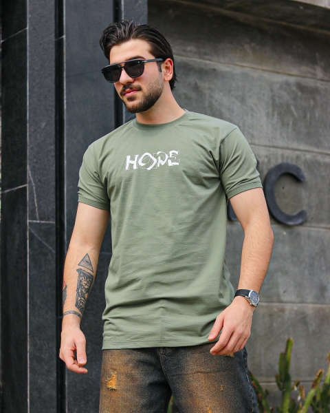 تیشرت آستین کش HODE زیتونی