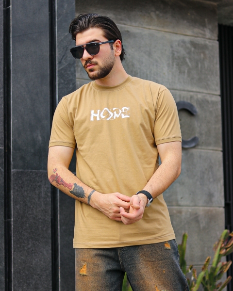 تیشرت آستین کش HODE کرم