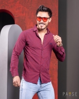 پیراهن چهارخونه آستین بلند