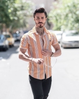 پیراهن راه راه نارنجی