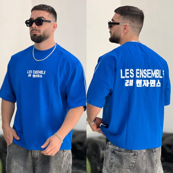 تیشرت ماکان Less آبی