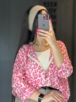 شومیز پلنگی با تاپ