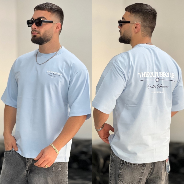 تیشرت 2نخ Silver آسمانی