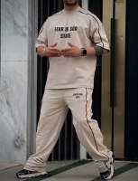 ست تیشرت واسلش FEAR OF GOD STATE کرم