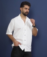 پیراهن مردانه یقه انگلیسی سفید