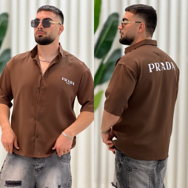 پیراهن مازراتی Prada قهوه ای