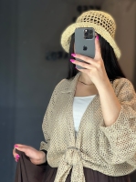 بلوز قلاب بافی حلقه دار