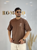 تیشرت دونخ پنبه NB قهوه ای