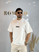 تیشرت دونخ پنبه Runner سفید