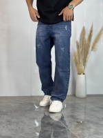 شلوار نیم بگ جین Zara آبی تیره کد 243