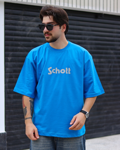 تیشرت SCHOTT آبی