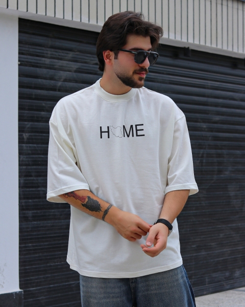تیشرت HOME سفید