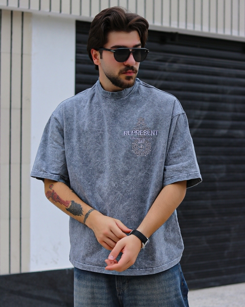 تیشرت سنگشور REPRESENT طوسی روشن