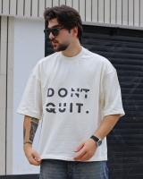 تیشرت آستین کوتاه DONT QUIT سفید