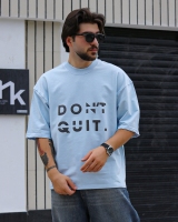 تیشرت آستین کوتاه DONT QUIT آبی آسمانی