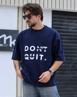 تیشرت آستین کوتاه DONT QUIT سرمه ای