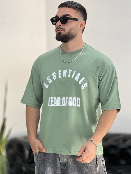 تیشرت پنبه GOD سدری روشن