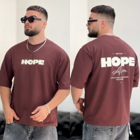 تیشرت 2نخ Hope قهوه ای