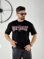 تیشرت پنبه طرح Montaigne مشکی