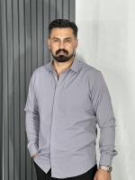 پیراهن دوشین آستین بلند مردانه طوسی