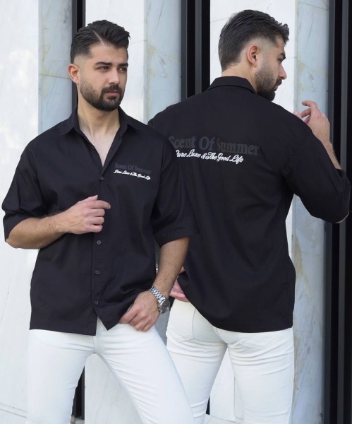 پیراهن آستین کوتاه SCENT مشکی