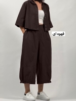 شلوار لینن خمره ای