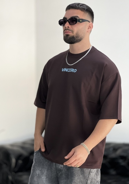 تیشرت 2نخ Victor قهوه ای