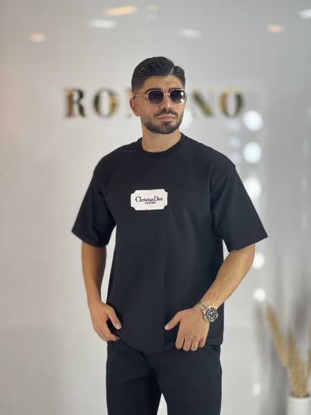 تیشرت دونخ گلدوزی Dior مشکی